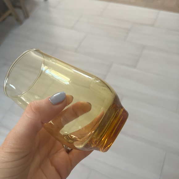 Vintage Set of 4 Libbey Golden Amber Tempo Glasses - Picture 4 of 4